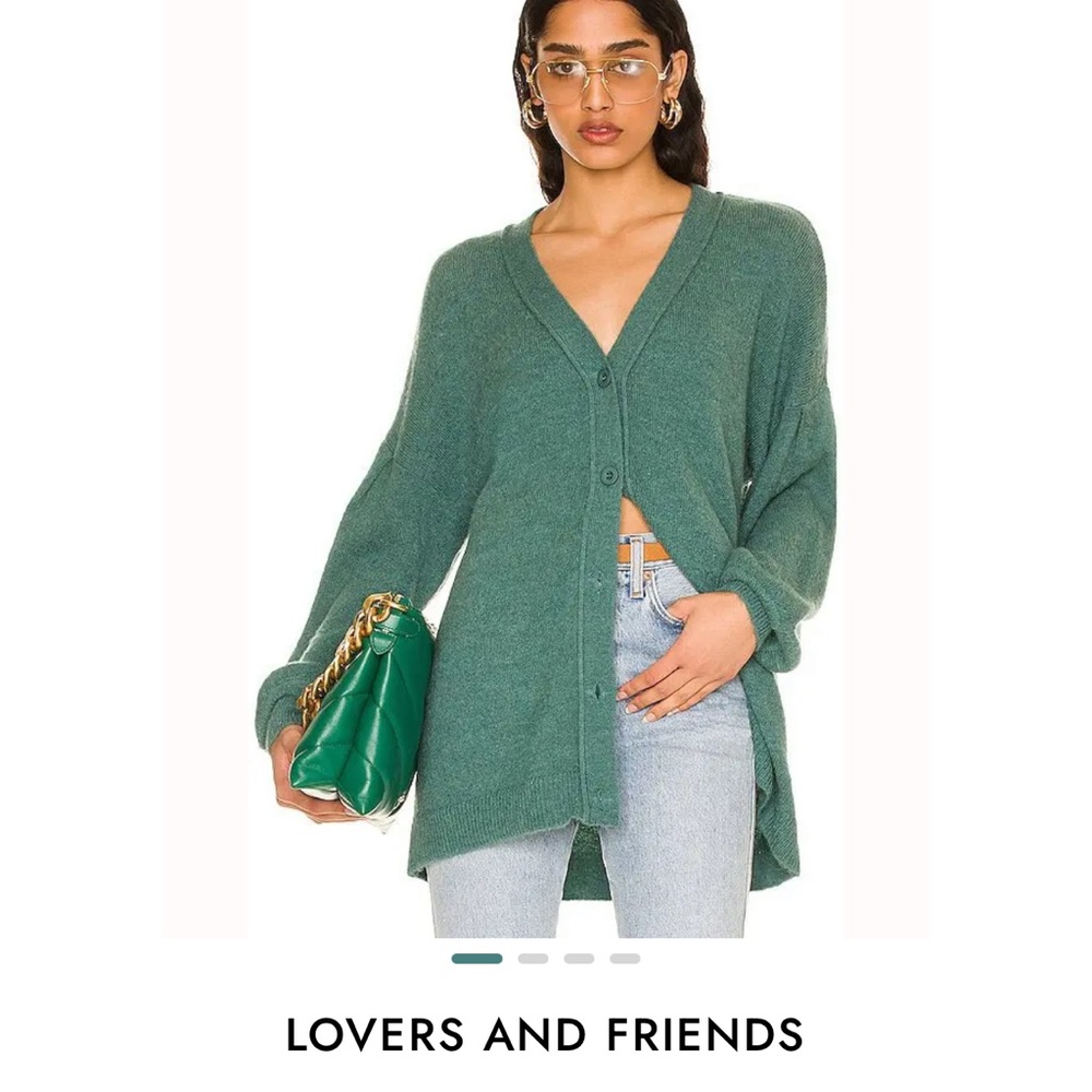 Lovers and Friends Bette Cardigan in Emerald Green Size Small